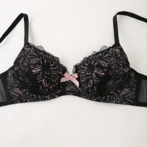 Women Floral Texture Cup Bra Underwire